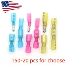 Red Heat Shrink Bullet Wire Connectors 22-16 AWG Male Female Crimp Terminals