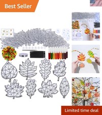 Versatile DIY Fall Leaf Suncatchers - 24 Assorted Colorful Crafts for Kids