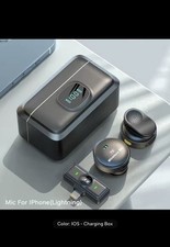 Wireless Lavalier Microphone | Noise Cancelling Clip-On Mic for Phone Camera PC