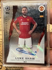 Luke Shaw Signed Autograph 7/25 Soccer Football Card Topps Manchester United WOW