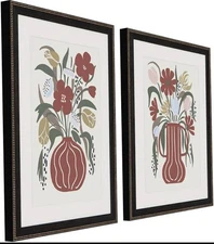 Two matted and framed wall art and home decor from Zessonic 
