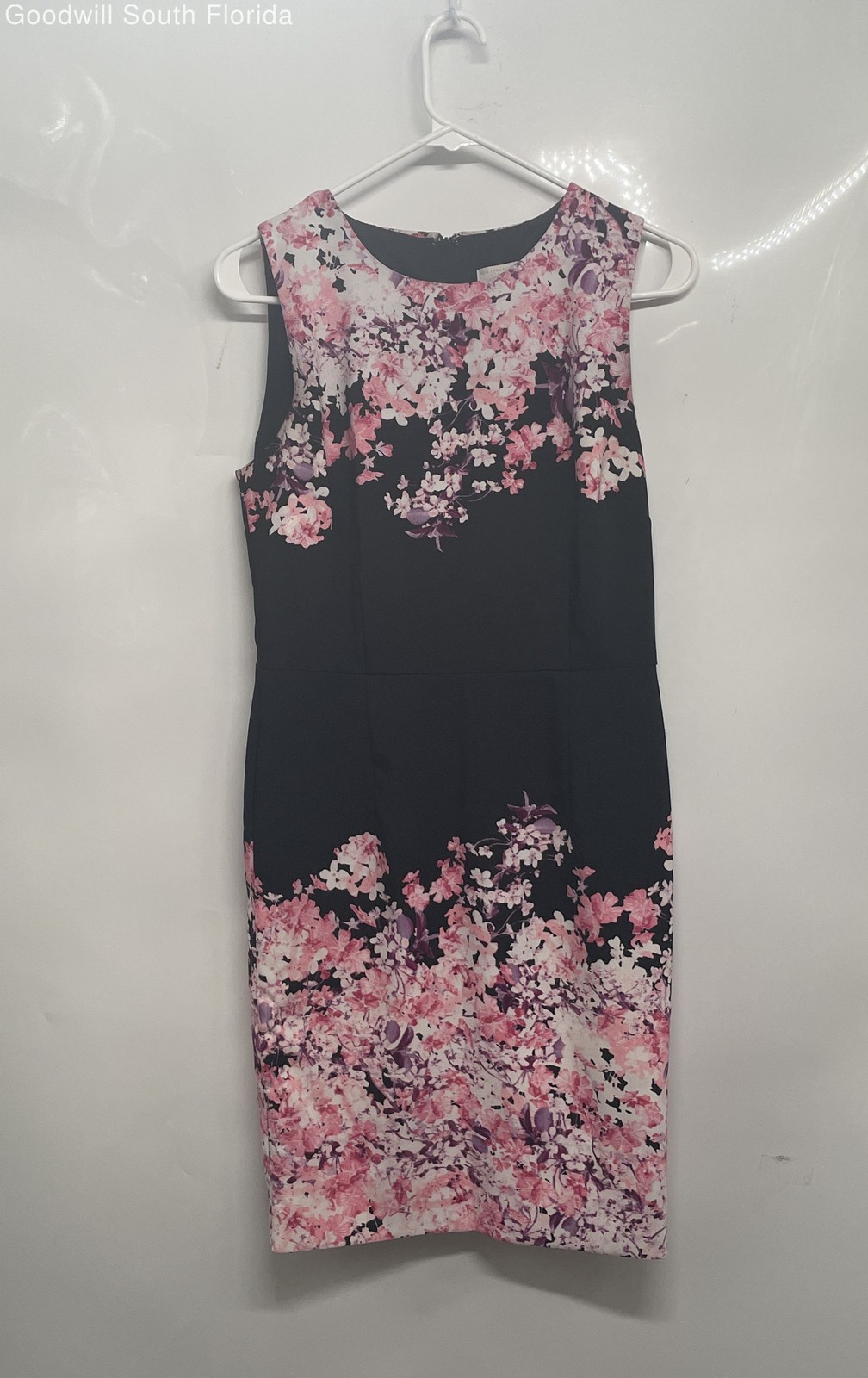 New York & Company Womens Multicolor Floral Print Stretch Sheath Dress Size 4