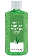 Sunburn Relief Gel with Aloe Vera, Soothing, Cooling, Itch Relief, 8 Oz, Pack of