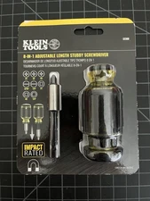 Klein Tools 32308 8-in-1 Multi-Bit Adjustable Length Stubby Screwdriver