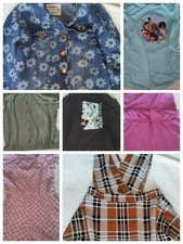 Girl's Lot 7 Pieces Clothes Sz 14-16 Jean Jacket Jumpers Dress Multicolor Bundle
