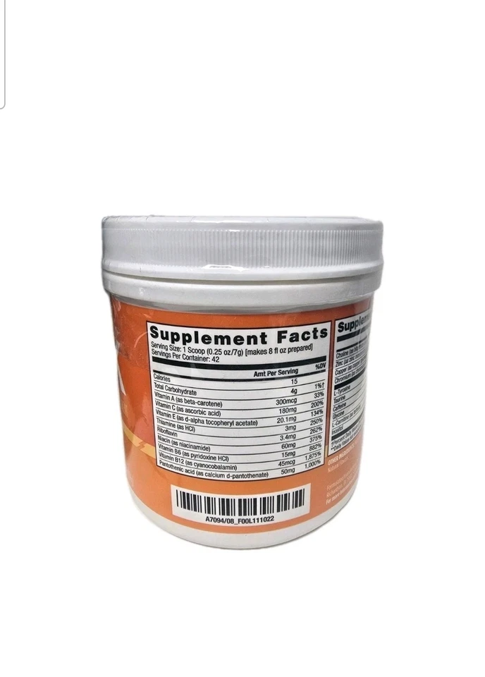 НОВАЯ канистра Advocare Spark Energy — мандариновый оранжевый, 10,5 унции, канистра, срок годности: 12/26 - Изображение 3 из 3