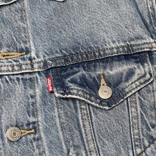 Levi's Premium Original Trucker Jacket Big E Women's Medium Wash Denim