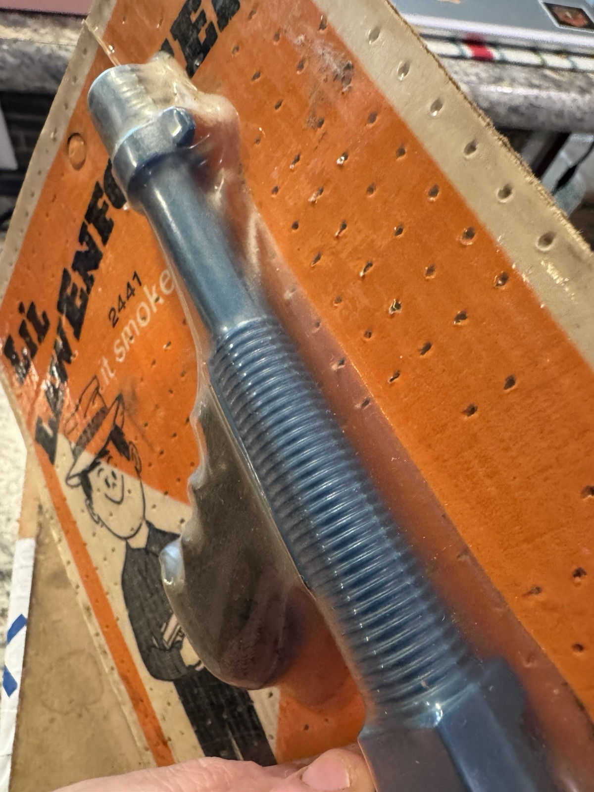 Hubley Li’l Law Enforcer Tiny Tommy 2441 Tommy Gun – Sealed 1950s