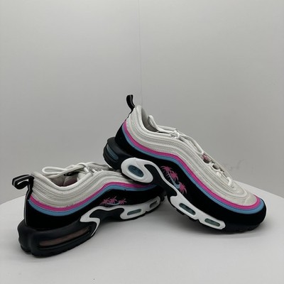 2018 Air Max Plus / 97 (Miami Away) White/Blue Gale-Black  AV7936-101 Size 12