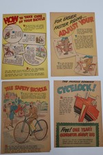 Schwinn Bicycle Ad Comic Book Pages Lot Cyclelock Safety Paramount Racing