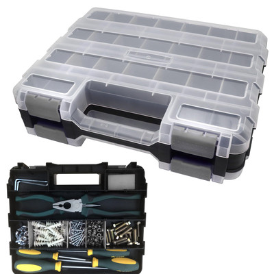 Double Side Tool Box Organizer Hardware Storage Box Portable Small Parts Organiz