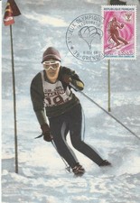 Carte 1er jour Jeux Olympiques d'hiver Slalom 1968 2