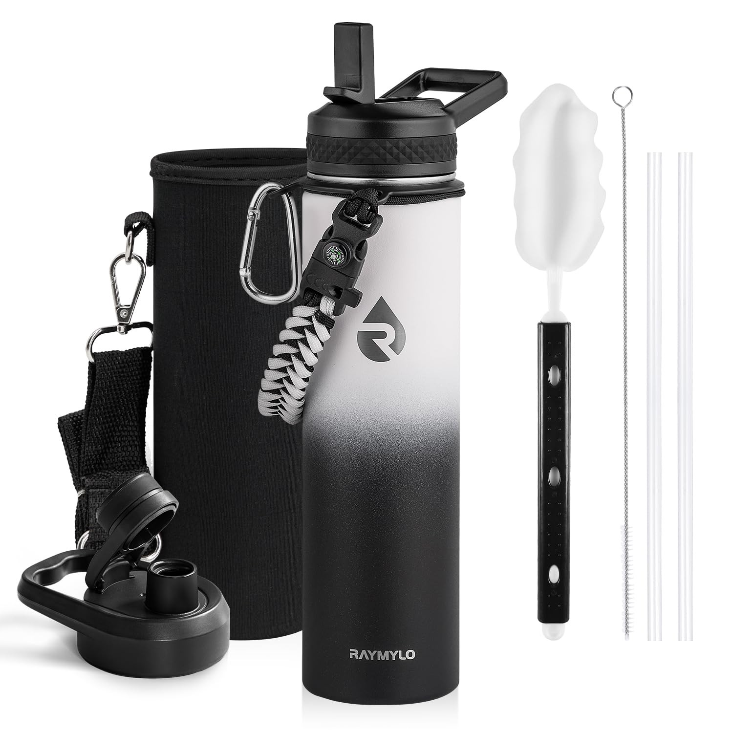 RAYMYLO 24oz Insulated Water Bottle, Triple Wall Vacuum Stai