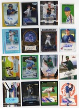 16x Random Autograph Baseball Card Lot Topps Bowman Chrome Gold Refractor RC #'d