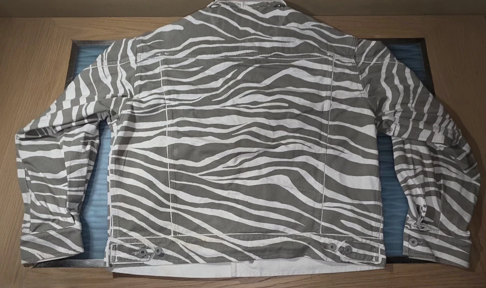 ROBERTO CAVALLI 条纹牛仔夹克男式 54 — 第 4/4 张图片