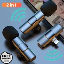 Lavalier Microphone Wireless Audio Video Recording Mini Mic For Android/iPhone