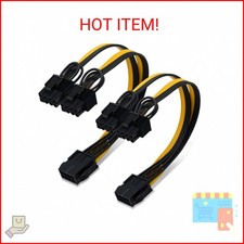 COMeap 2-Pack CPU to GPU, CPU 8 Pin Female to Dual PCIe 8 Pin 6 2 Male Split