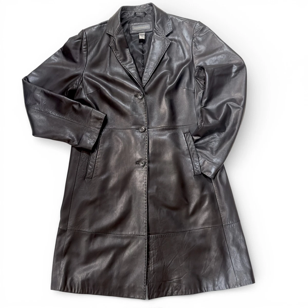 Banana Republic Leather Outer Shell Coats, Jackets & Vests Trench