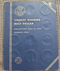 Walking Liberty Half Dollars 1937-1947 Whitman Album ~24 Coins 90% Silver Lot
