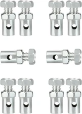 10 PCS Universal Clutch Brake Throttle Cable Ends Stops 1/8" Cable Clamps Lock R