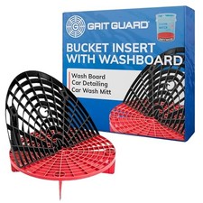 The Original Bucket Insert with Washboard Combo  Removes Dirt from Black/Red