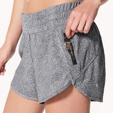 Lululemon Athletica Traker Short V '4" Heather Gray  Women’s Sz 6