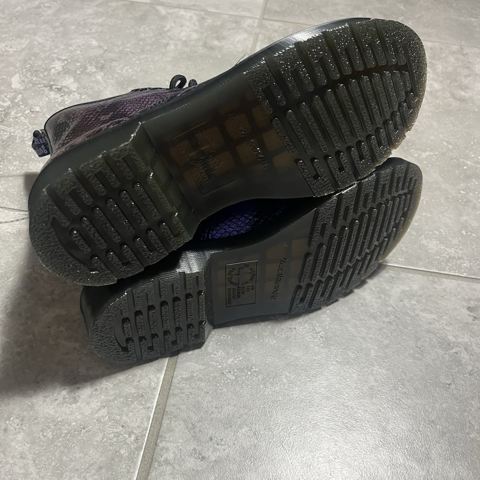 Dr Doc Martens 1460 Snake Emboss Lace Up Leather Boots Punk Goth Womens 7 thumbnail 19