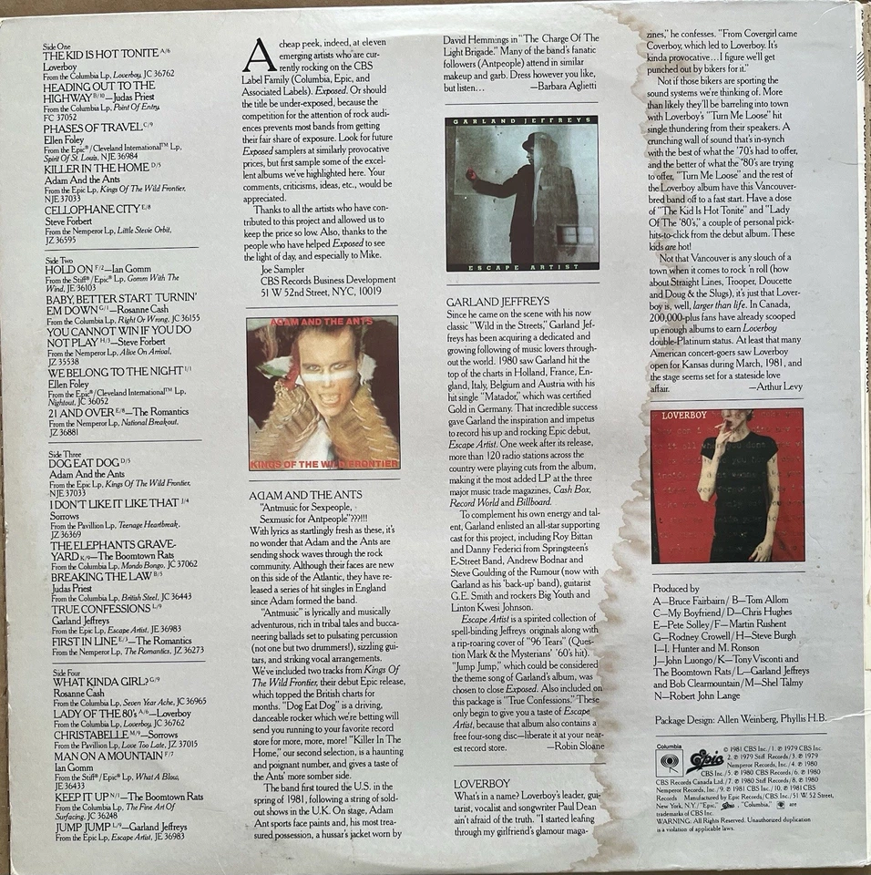 Exposed: A Cheap Peek At Today's Provocative New Rock Vinyl LP - 1981 - X2 37124 - Image 2 of 4