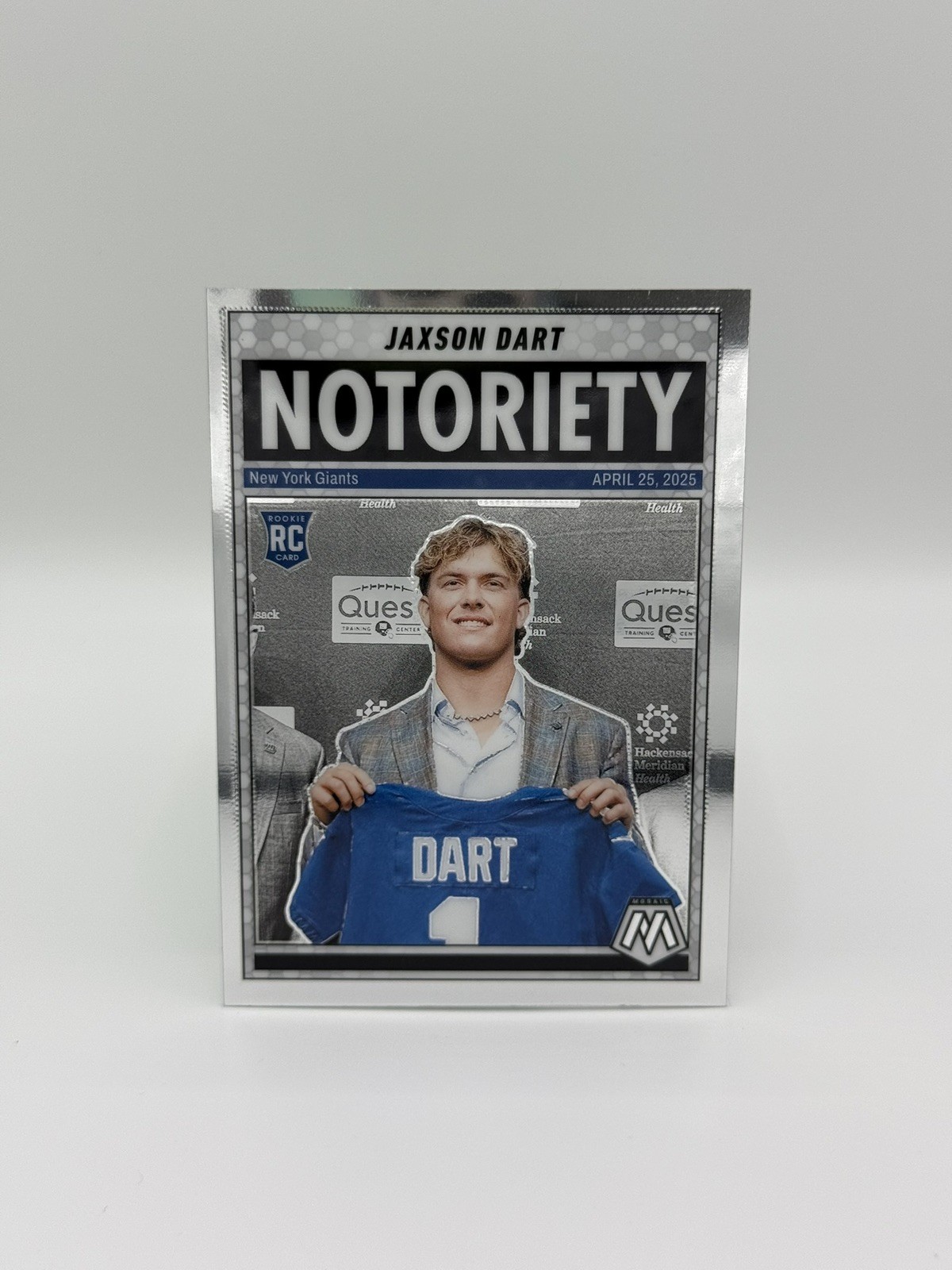 Jaxson Dart 2025 Mosaic Notoriety #11 Rookie New York Giants Card FREE SHIPPING 