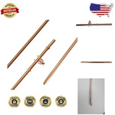 Sturdy 3/8" x 4' Ground Rod Kit - Copper Bonded for Reliable Grounding