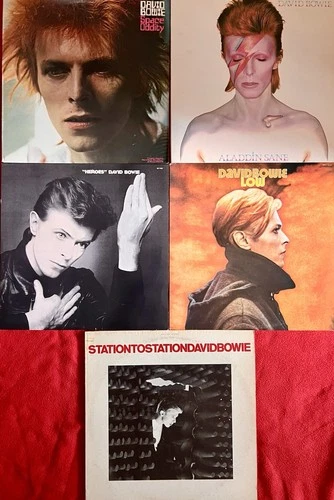 David Bowie 5 LP lot /Low /Space oddity Heroes Stationtostation Alladin Sane VG+