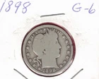 1898-Philadelphia Silver Barber Quarter 25 Cents, .181 Oz ASW ~ $16 of Silver