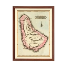 Old Map of Barbados 1823 - Vintage Barbados Art Wall Decor