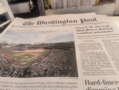 The Washington Post Saturday April 4 2026 Two U.S. Aircraft shot down during...