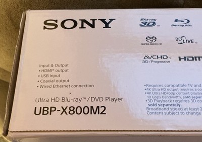 Sony UBP-X800M2 4K UHD Blu-ray Player - Black for sale online | eBay