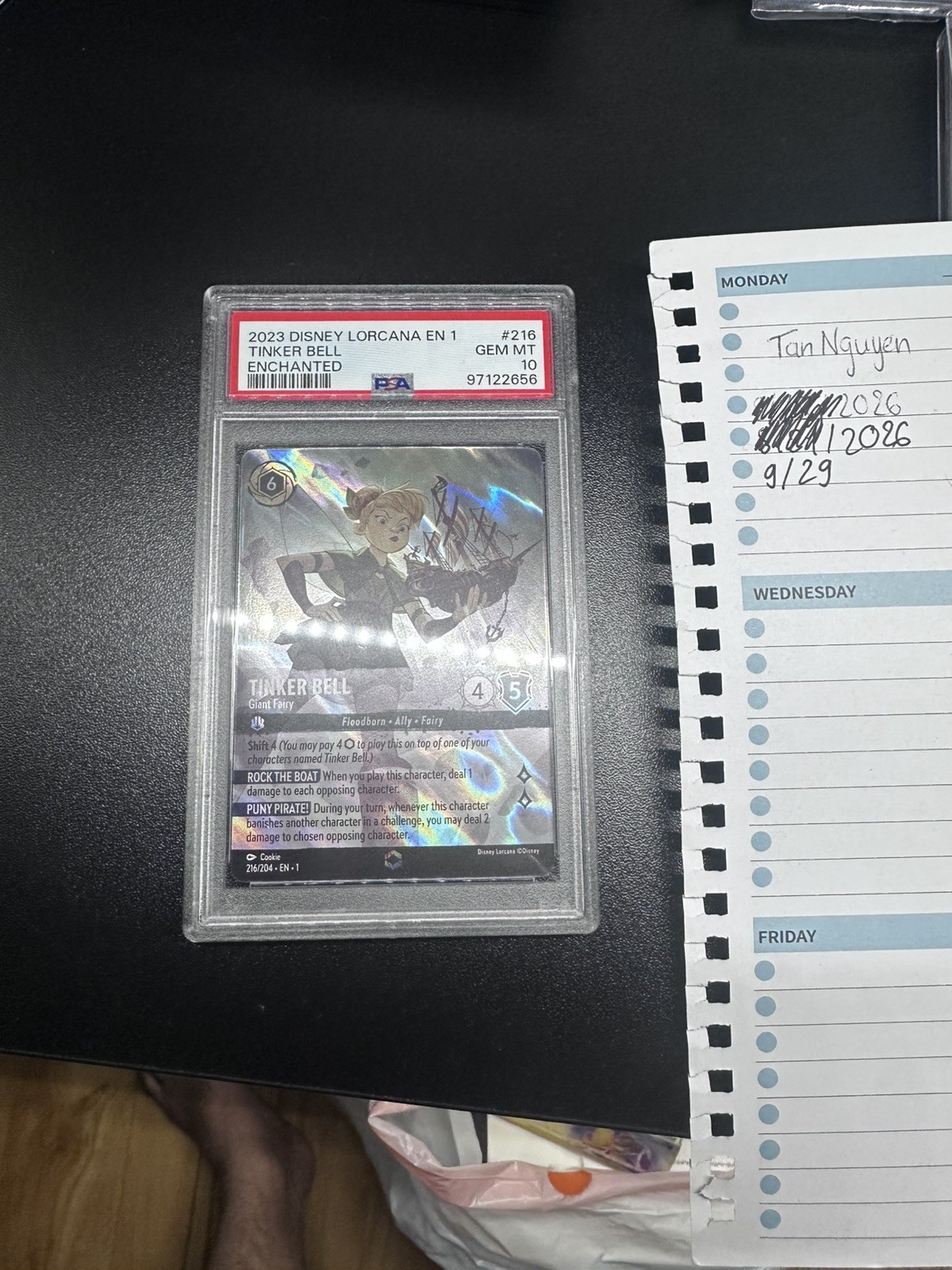 PSA 10 Lorcana TINKER BELL Giant Fairy ENCHANTED - THE FIRST CHAPTER 216/204