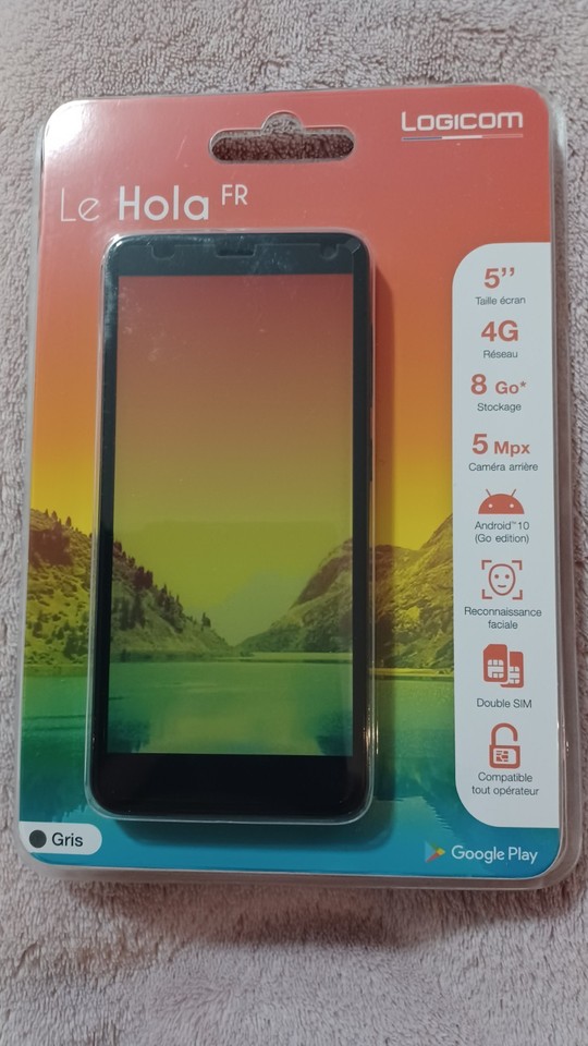 Logicom Le Hola FR Smartphone 5" 4G Dual SIM 8 Go Gris Android 5 MP