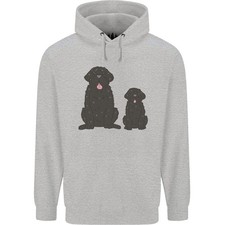 Newfoundland Dog With Puppy Mens 80 Cotton Hoodie
