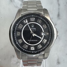 Bulova Precisionist 96B129 Mens 46mm Watch High Frequency Sweep New Battery
