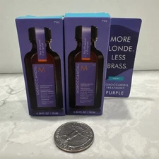 2 X Moroccanoil Treatment Purple Hair Oil 0.34oz/10ml SAMPLE IN BOX