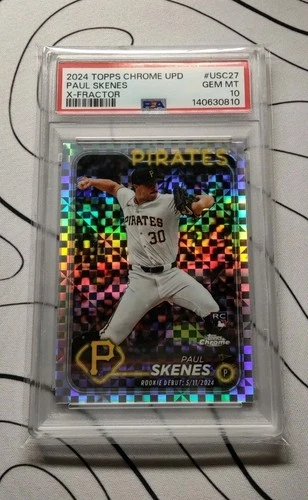 2024 Topps Chrome Update Paul Skenes X-Fractor Debut RC PSA 10 ROY Pirates
