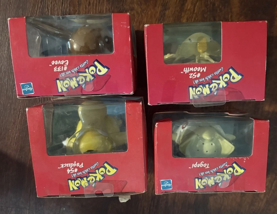 Estatueta Nintendo POKEMON EEVEE MEOWTH PSYDUCK TOGEPI 1999 - Imagem 4 de 4