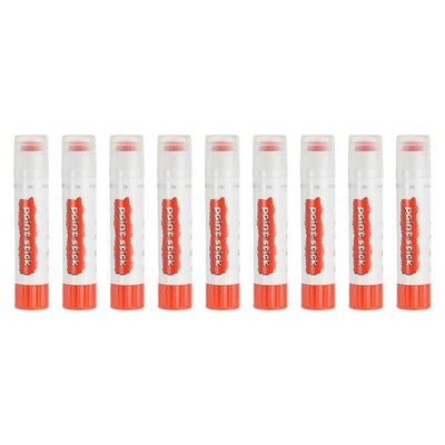 Solid Tempera Paints, 9 Pcs Washable Paint Sticks Paint Pens, Orange Red