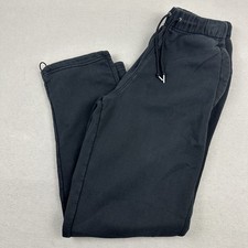 Jordan Pants Men Medium Black Solid Fleece Sweatpants Jumpman Basketball M