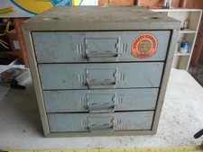Vintage Metal Parts Organizer 4 Drawer Union Chests 410 10x12x10 Lot 25-47-E