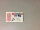 Israel 1949 registered fdc with set of five stamps