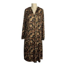 Vintage Dress 1960s Prairie Wildflower Medium