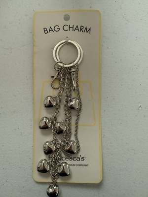 Francesca's Silver Heart Charm Women's Handbag Accessory