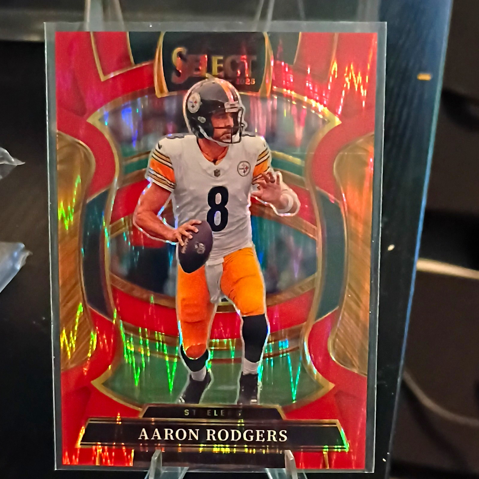 Panini 2025 Select Football Aaron Rodgers Steelers Concourse #51 Red Prizm /249