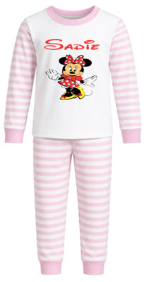 Personalisierter Disney Minnie Mouse Schlafanzug / Schlafanzug Geschenk für Mädchen 1-10